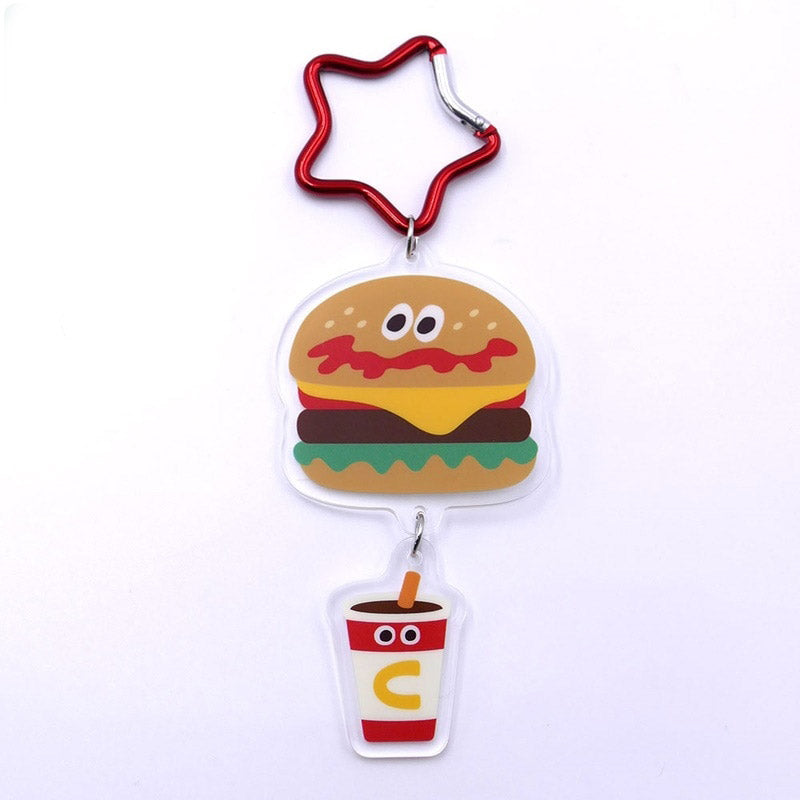 SKATER 薯條漢堡 登山扣吊飾︱鑰匙圈 吊掛小物 包包配件