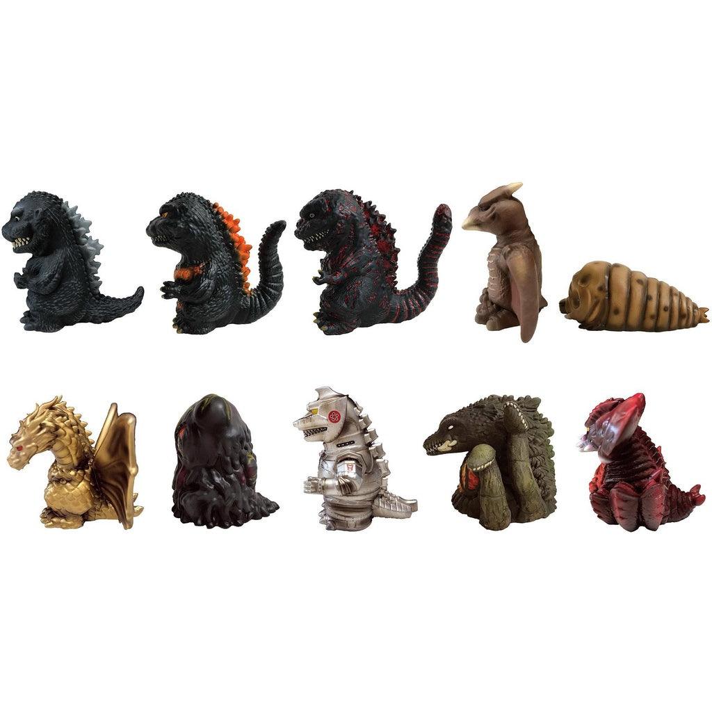 日本 正版 哥吉拉 軟膠指偶 10入|哥吉拉公仔 哥吉拉盒玩 - 富士通販