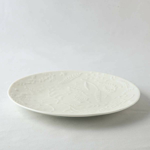 日本製 美濃燒 Miyama 深山 float 15公分/20公分雕刻野花盤 | 甜點盤 蛋糕盤