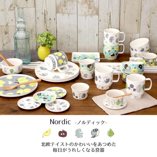日本製 小倉陶器 Nordic 北歐風格 馬克杯 豆皿 | 飛鳥 樹葉 貓咪