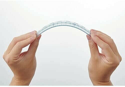 日本製 RAYMAY 藤井 零距離彈性直尺15/18公分 | 止滑 老師推薦 直尺 文具