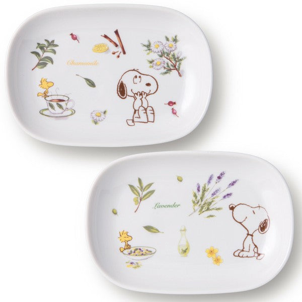 日本製 2入一組 PEANUTS Snoopy 史奴比橢圓長盤組|美濃燒 餐盤 日式餐盤 甜點盤