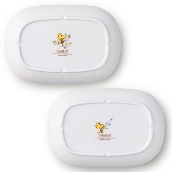 日本製 2入一組 PEANUTS Snoopy 史奴比橢圓長盤組|美濃燒 餐盤 日式餐盤 甜點盤