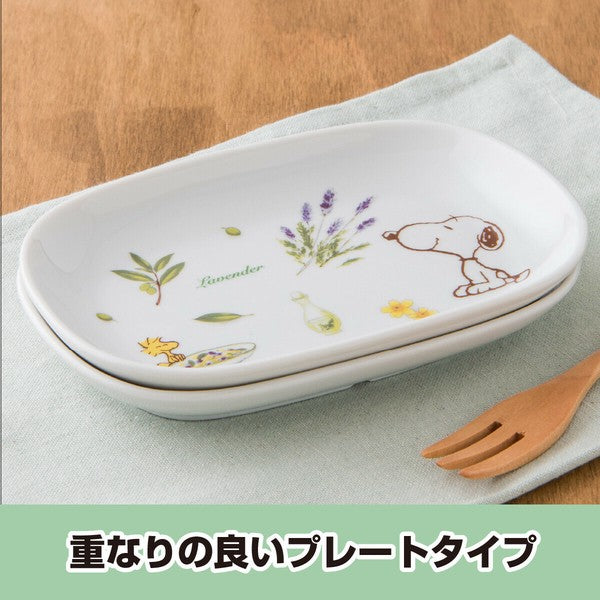 日本製 2入一組 PEANUTS Snoopy 史奴比橢圓長盤組|美濃燒 餐盤 日式餐盤 甜點盤