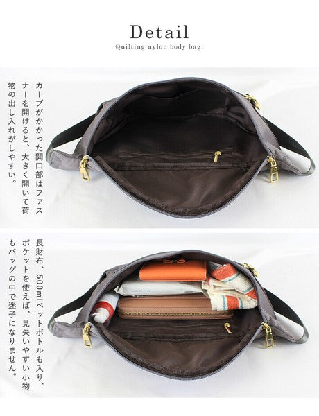 日本 LIZDAYS 金光菱格紋腰包 胸包 | 防水腰包 胸包 側背包 菱格紋包