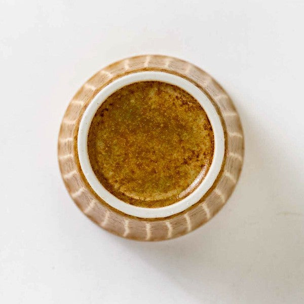 日本製 美濃燒 tetote 不規則文裡窯釉豬口杯 | 沙拉杯 優格杯 蒸蛋碗 冰淇淋 配菜杯