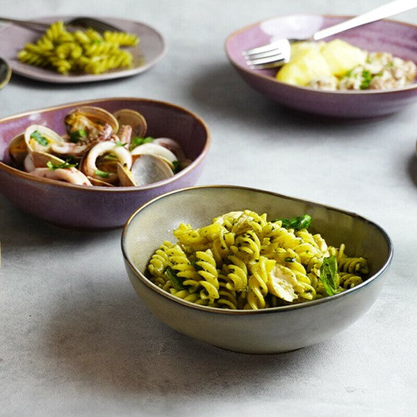 日本製 EAST table 美濃燒 窯變橢圓碗 | 深碗 不規則碗 咖哩碗