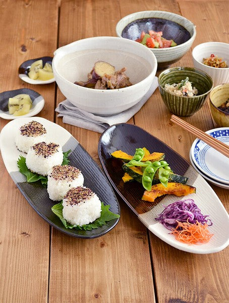 日本製 橢圓漸層長盤 | 壽司盤 魚盤 和食盤 陶瓷長盤