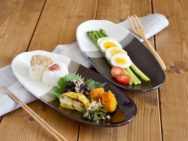 日本製 橢圓漸層長盤 | 壽司盤 魚盤 和食盤 陶瓷長盤