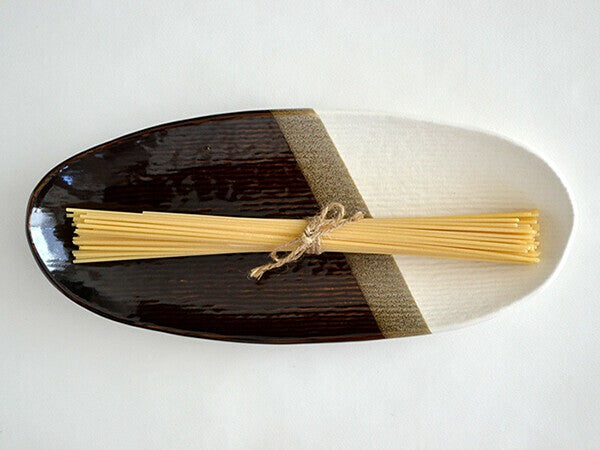 日本製 橢圓漸層長盤 | 壽司盤 魚盤 和食盤 陶瓷長盤