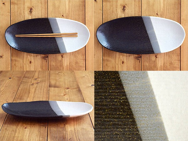 日本製 橢圓漸層長盤 | 壽司盤 魚盤 和食盤 陶瓷長盤