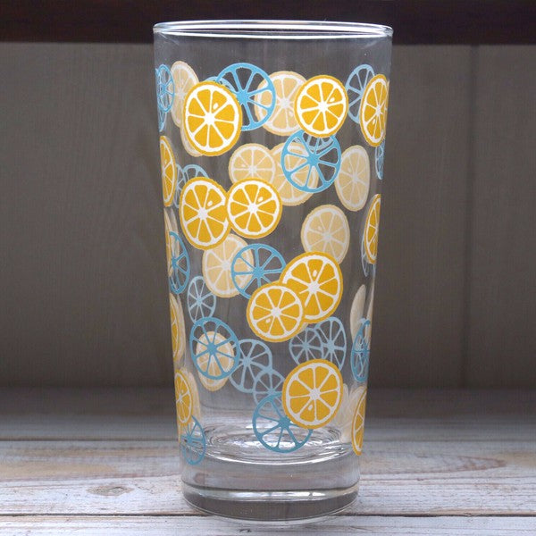 日本製 美濃燒 夏日檸檬玻璃杯 420cc | 透明水杯 玻璃杯 檸檬 飲品杯 清涼感造型