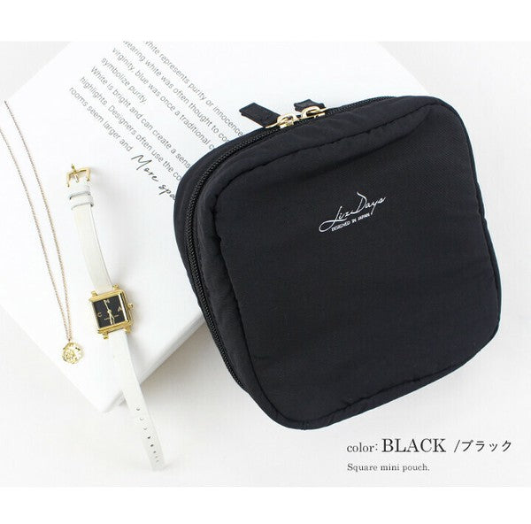 日本 LIZDAYS 防潑水方型化妝包 | 多隔層 可機洗 旅行包 拉鍊收納包