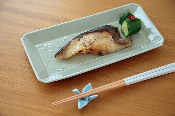 日本製 COTORIRO 波佐見燒 小鳥長盤 23.5cm | 方盤 長盤 魚盤 長皿