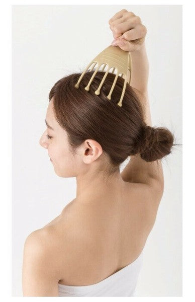 日本製 滿天社 Head Spa 頭皮按摩器 | 不鏽鋼滾珠 放鬆頭皮 穴道按摩 五爪手部設計