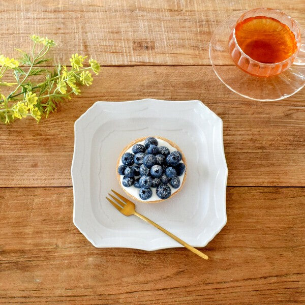 日本製 美濃燒 哥布蘭方盤 | 復古方盤 飾品盤 蛋糕盤 擺盤器皿