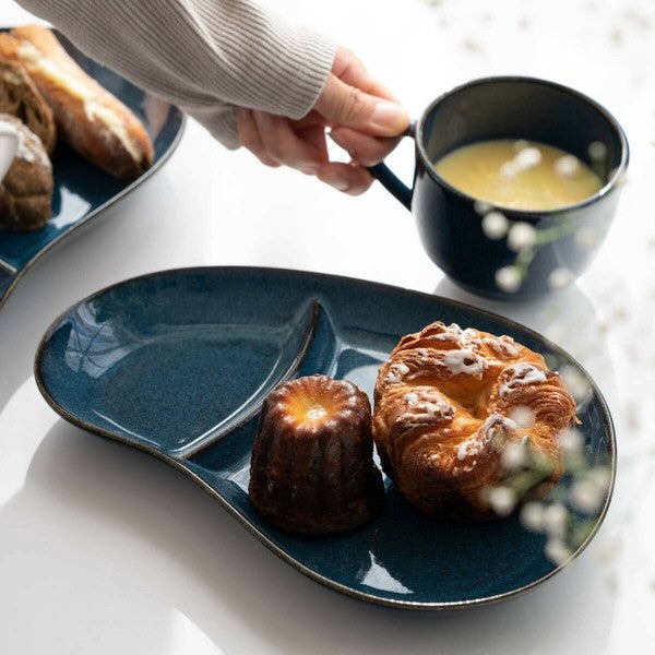 日本製 美濃燒 北歐造型分隔盤 | 下午茶 麵包盤 甜點盤 飯糰造型 可堆疊