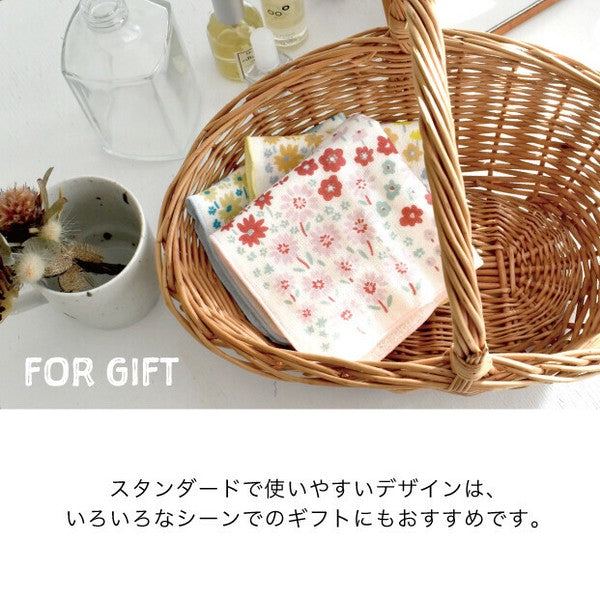 日本製 現代百貨 merci 純棉毛巾手帕 25*25cm | 純棉手帕 小方巾 小花手帕 擦手巾
