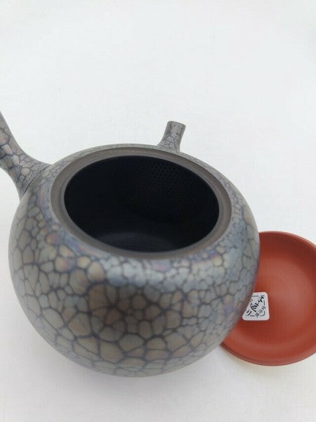 日本製 常滑燒 昭龍作 天目釉金蓋茶壺 | 極上急須 高級茶壺 日本茶壺 名工製作 收藏品