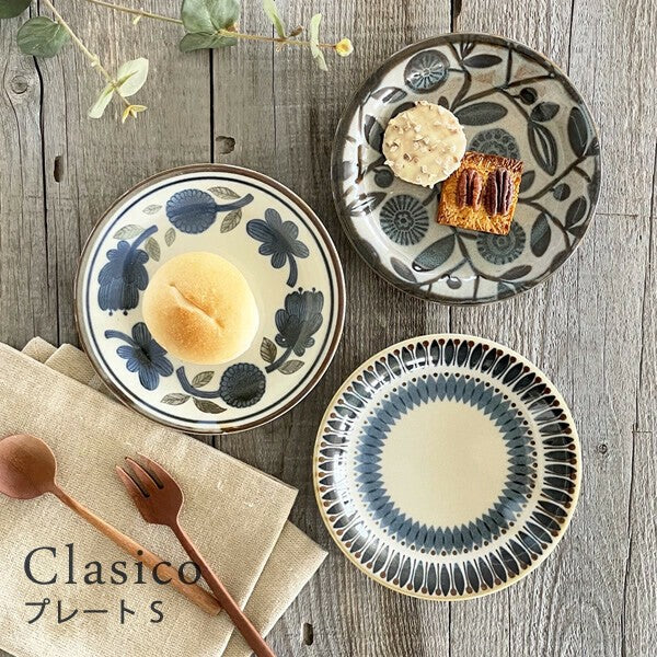 日本製 美濃燒 Clasico 北歐風 波西米亞餐盤 | 16.5cm 甜點盤 沙拉盤 幾何花卉