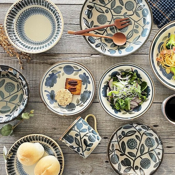 日本製 美濃燒 Clasico 北歐風 波西米亞餐盤 | 16.5cm 甜點盤 沙拉盤 幾何花卉