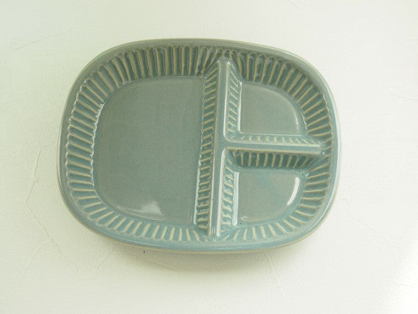 日本製 美濃燒 莫蘭迪釉色 陶瓷分隔餐盤 | 三格盤 211餐盤 分隔盤 陶瓷分隔盤 減脂餐盤 午餐盤