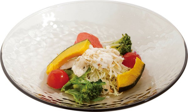 日本製 東洋佐佐木 Toyo-Sasaki 錘紋玻璃淺盤 兩色 | 沙拉盤 涼麵 冷麵 蕎麥麵 剉冰盤