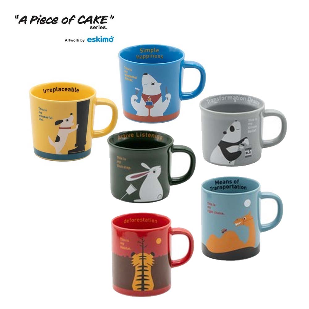 陶瓷動物馬克杯 240ml︱咖啡杯 牛奶杯 茶杯 禮物 A Piece of CAK系列