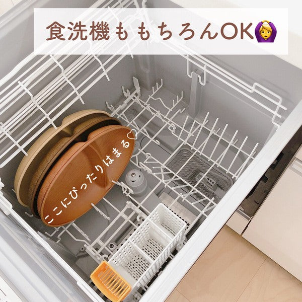 日本製 橢圓木紋 分隔餐盤 | 木盤 兒童分隔餐盤 露營分隔盤 可微波 可堆疊 輕量