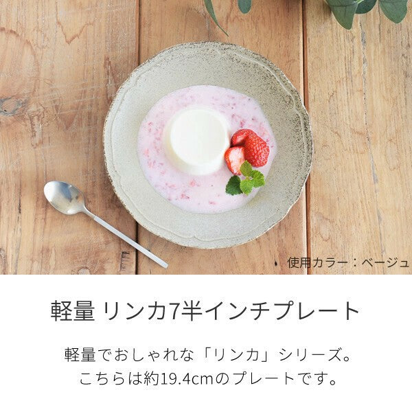 日本製 美濃燒 Rinka 素色陶瓷餐盤 19.4cm 四色 | 輕量盤 料理盛盤 沙拉盤 甜點盤 圓盤