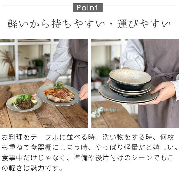 日本製 美濃燒 Rinka 素色陶瓷餐盤 19.4cm 四色 | 輕量盤 料理盛盤 沙拉盤 甜點盤 圓盤