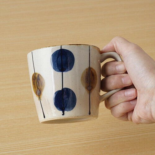 日本製 波佐見燒 藍染窯馬克杯 | 圓點 花紋 陶瓷杯 對杯 茶杯
