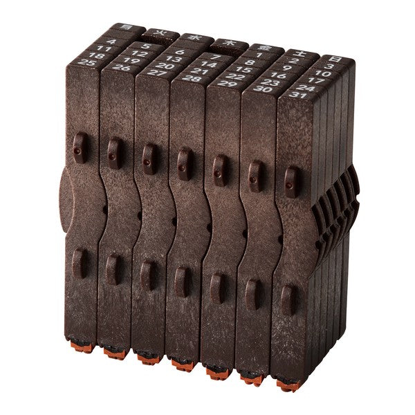 日本 Shachihata 連結數字印章 萬年曆 | 手帳印章 日期印章 月曆印章 日文 英文 數字