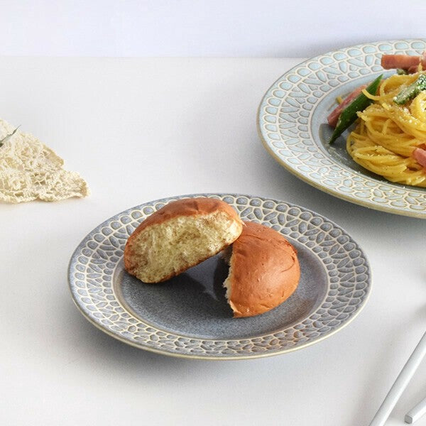 日本製 美濃燒 古典蕾絲蛋糕盤 17cm | 點心盤 小圓盤 甜點盤 古典歐風