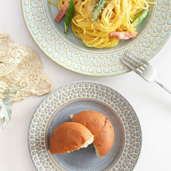 日本製 美濃燒 古典蕾絲蛋糕盤 17cm | 點心盤 小圓盤 甜點盤 古典歐風