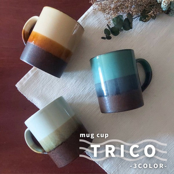 日本製 美濃燒 TRICO 馬克杯 300ml | 陶瓷馬克杯 平底馬克杯 茶杯 水杯 咖啡杯