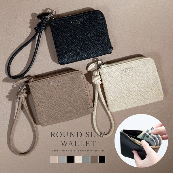 日本皮夾 ALTROSE 新色荔枝皮短夾 | 女短夾 皮夾 零錢包 錢包 皮包 手拿包 零錢包 L型拉鍊