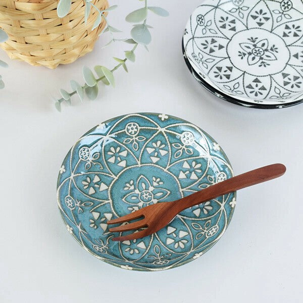 日本製 美濃燒 摩洛哥系列圓盤 | 5吋盤 茶盤 點心盤 深盤 Moroccan