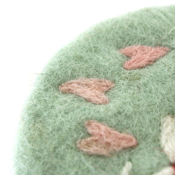 日本進口 尼泊爾手工製 羊毛氈杯墊 | 富士山 柴犬 招財貓 手工 羊毛 隔熱墊 墊子 杯墊