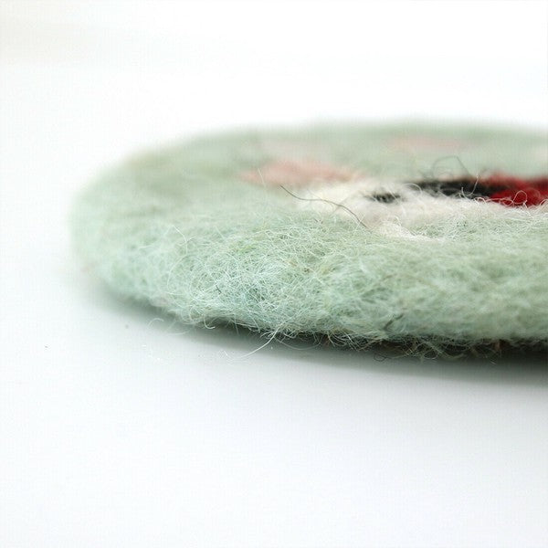 日本進口 尼泊爾手工製 羊毛氈杯墊 | 富士山 柴犬 招財貓 手工 羊毛 隔熱墊 墊子 杯墊