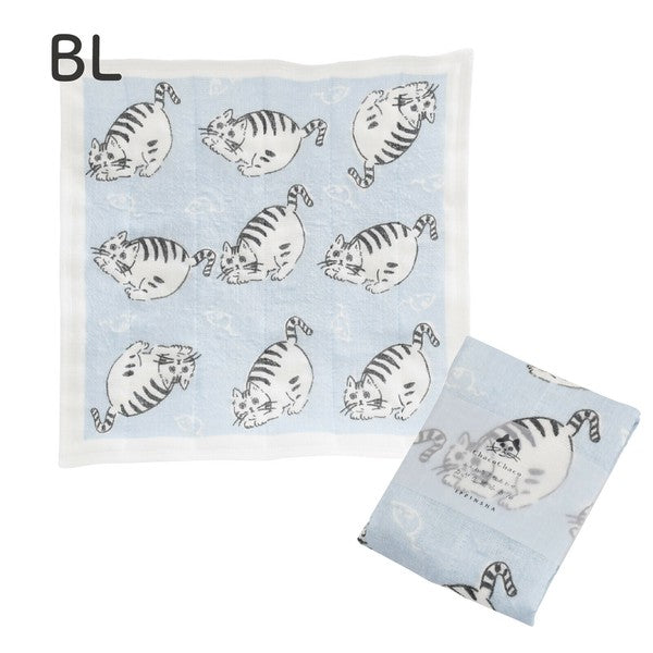 日本製 ChacoChaco 貓咪插畫抹布 | 清潔布 家事布 吸水抹布 餐具布 擦拭布