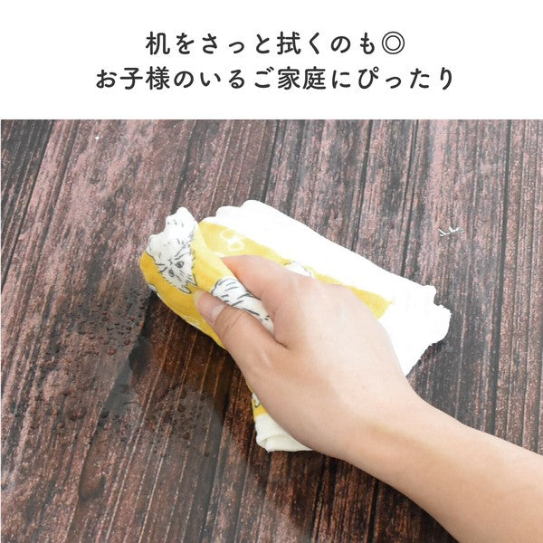 日本製 ChacoChaco 貓咪插畫抹布 | 清潔布 家事布 吸水抹布 餐具布 擦拭布