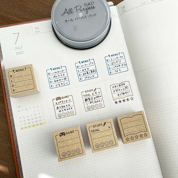 日本製 Stamp Marche 木頭手帳印章 多款 | 子彈筆記 手帳素材 木質印章