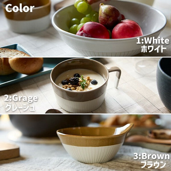 日本 TAMAKI 雙色線條大容量碗 1100ml | 耐熱 可疊放 拉麵碗 大碗公