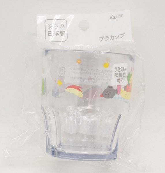 日本製 OSK 耐熱兒童透明水杯300ml 星之卡比 水族館 便當小菜|漱口杯 飲料杯