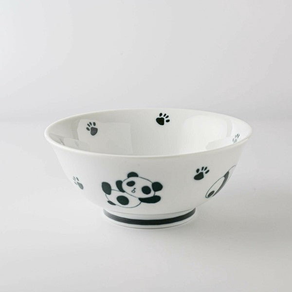 日本製 熊貓白瓷杯碗系列 | 拉麵碗 湯杯 碗公 兒童碗 熊貓 可愛碗