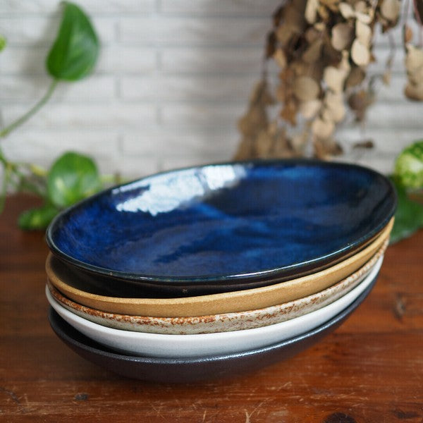 日本製 美濃燒 橢圓咖哩盤 五色 | 義大利麵盤 燉菜 沙拉盤 咖哩盤 商業餐具