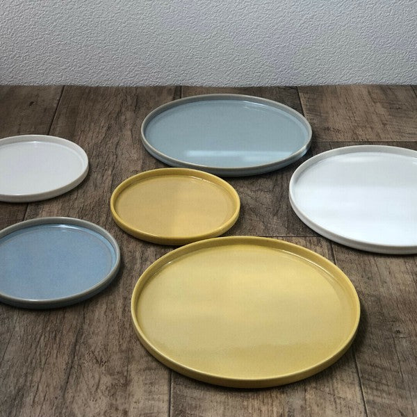 日本製 美濃燒 CLAIR 馬卡龍釉色平盤 | 圓盤 淺盤 吐司盤 甜點盤 沙拉盤