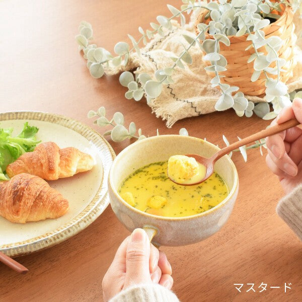 日本製 美濃燒 圓點湯碗 400ml 兩色 | 濃湯碗 早餐碗 麥片碗 寬口 帶手把