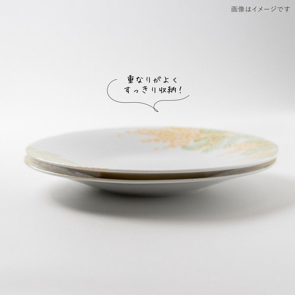 日本製 美濃燒 含羞草白釉碗盤 | 陶瓷碗 飯碗 圓盤 淺盤 多用碗 簡約北歐